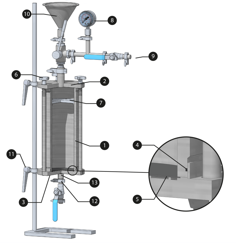 Lab Filter Parts List drawing